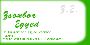 zsombor egyed business card